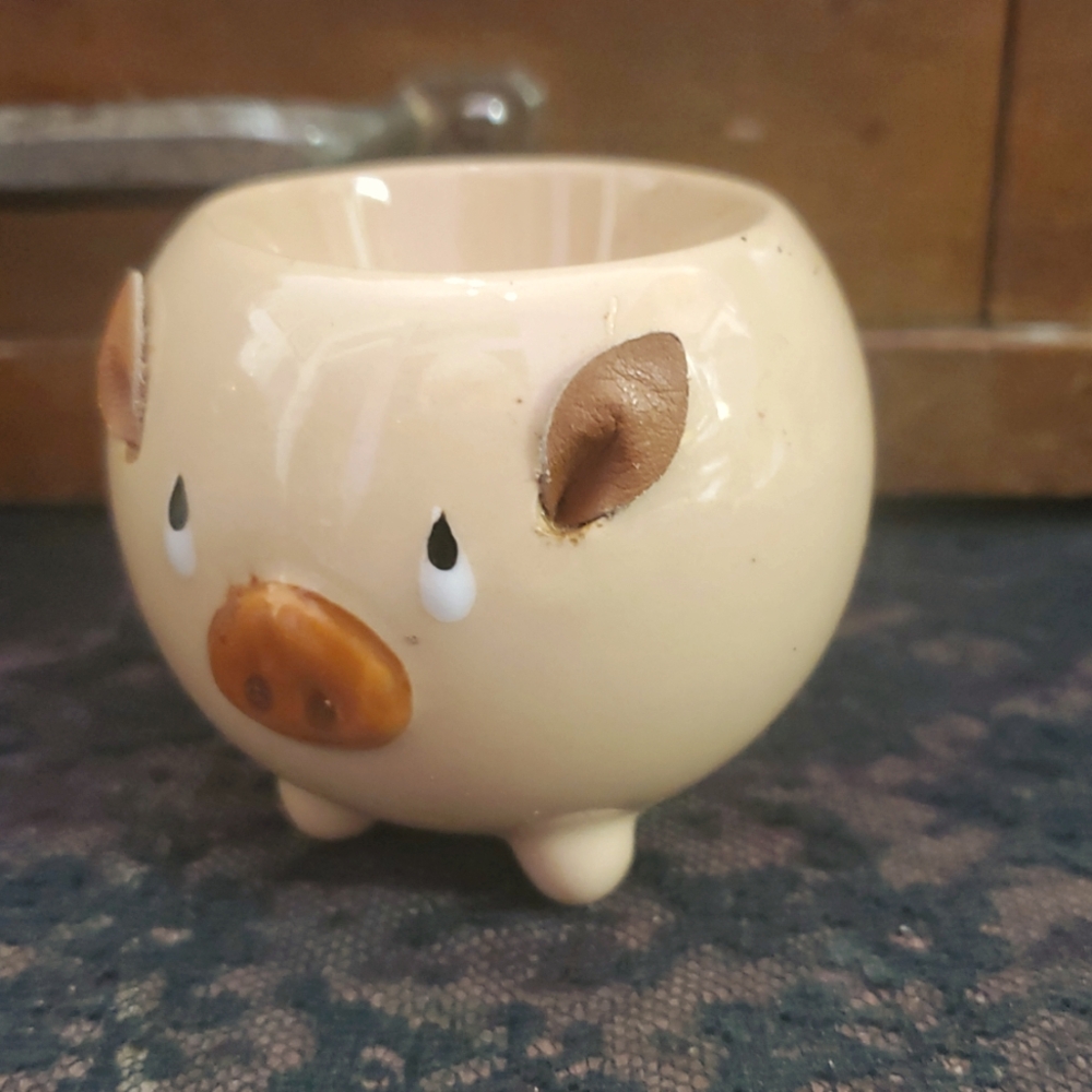 Vintage Lefton Egg Cup Retro Mid Century Kitsch Decor DZ